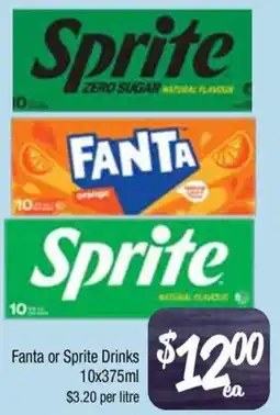 Farmer Jack's Fanta or sprite drinks offer