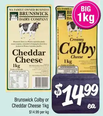 Farmer Jack's Brunswick colby or cheddar cheese offer