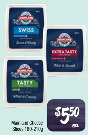Farmer Jack's Mainland cheese slices offer