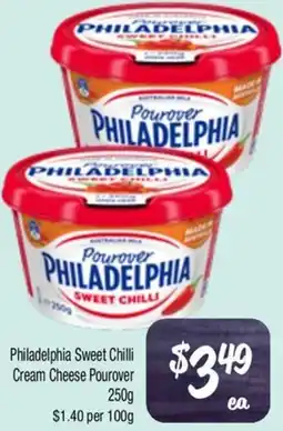 Farmer Jack's Philadelphia sweet chilli cream cheese pourover offer
