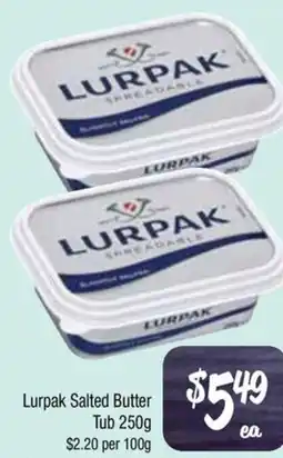 Farmer Jack's Lurpak salted butter tub offer