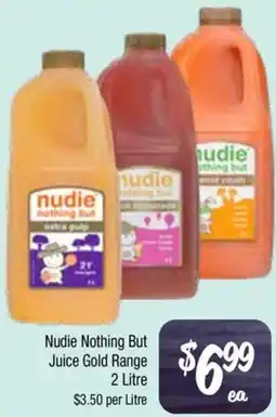 Farmer Jack's Nudie nothing but juice gold range offer