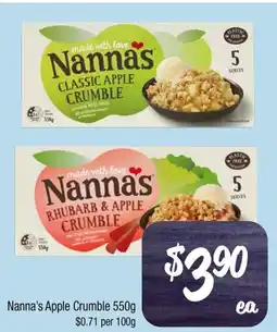 Farmer Jack's Nanna's apple crumble offer