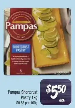 Farmer Jack's Pampas shortcrust pastry offer