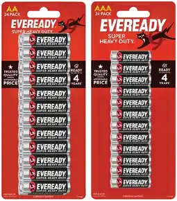 IGA Eveready Super Heavy Duty AA or AAA Batteries 24 Pack offer