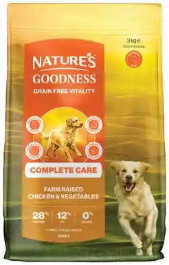 IGA Natures Goodness Complete Care Grain Free Dry Dog Food 3kg Selected Varieties offer