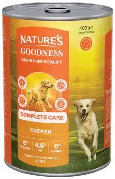 IGA Natures Goodness Complete Care Grain Free Wet Dog Food 400g Selected Varieties offer