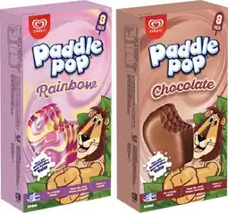 IGA Streets Paddle Pop 8 Pack Selected Varieties offer