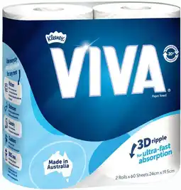 IGA Viva Paper Towels 2 Pack Selected Varieties offer