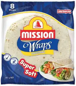 IGA Mission Wraps 6‑8 Pack Selected Varieties offer