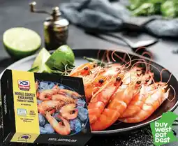 IGA Sea Harvest Cooked Exmouth Medium Endeavour Prawns 1kg offer