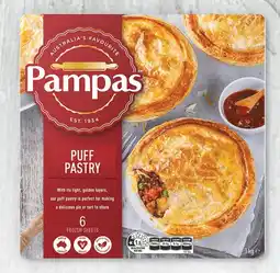 IGA Pampas Puff Pastry or 25% Reduced Fat Light Puff Pastry 1kg offer
