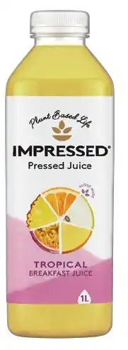 IGA Impressed Juice Tropical, Apple, Green Supreme or Berry Bliss 1 Litre offer