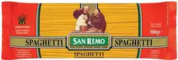 IGA San Remo Pasta 375‑500g Selected Varieties offer