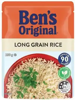 IGA Ben’s Original Plain Rice 250g Selected Varieties offer