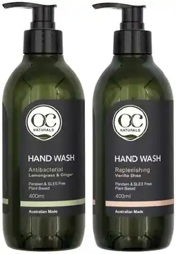 IGA OC Naturals Hand Wash 400mL Selected Varieties offer