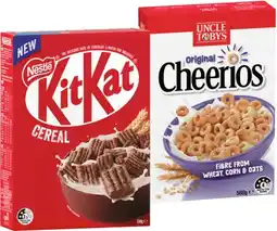 IGA Uncle Toby’s Cheerios 450‑560g or Nestlé KitKat Cereal 330g Selected Varieties offer