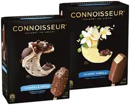 IGA Connoisseur Gourmet Ice Cream 4 Pack Selected Varieties offer