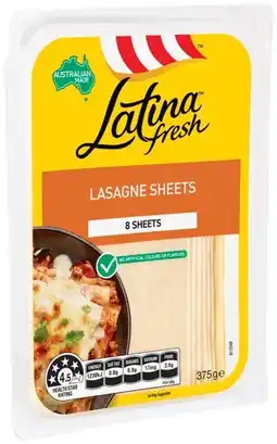 IGA Latina Fresh Lasagne Sheets 375g offer