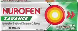 IGA Nurofen Zavance Ibuprofen Caplets or Tablets 12 Pack offer