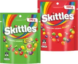 IGA Skittles Fun Size Pack 190-200g Selected Varieties offer