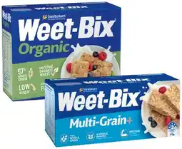 IGA Sanitarium Weet‑Bix Multi‑Grain 575g, Organic 750g or Flavours 450g Selected Varieties offer