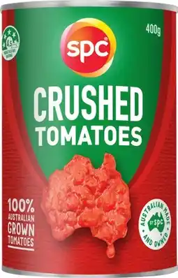 IGA SPC Crushed or Diced Tomatoes 400‑410g Selected Varieties offer