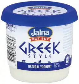 IGA Jalna Pot Set Yoghurt 170g Selected Varieties offer