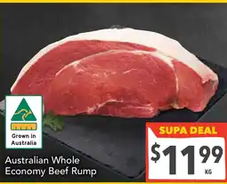 Supa Valu Australian Whole Economy Beef Rump offer