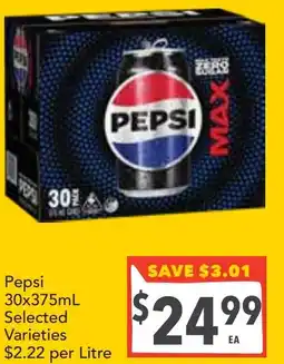 Supa Valu Pepsi Selected Varieties offer