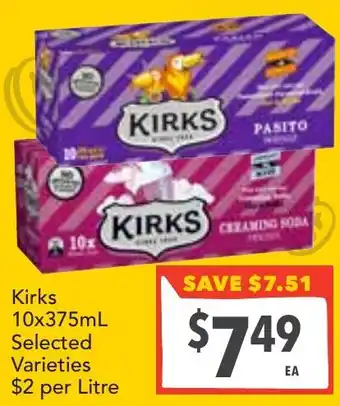 Supa Valu Kirks Selected Varieties offer