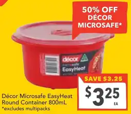 Supa Valu Décor Microsafe EasyHeat Round Container offer
