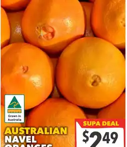 Supa Valu AUSTRALIAN NAVEL ORANGES offer