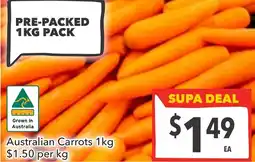 Supa Valu Australian carrots offer