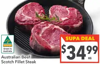 Supa Valu Australian beef scotch fillet steak offer