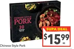 Supa Valu Chinese style pork offer