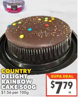 Supa Valu Country delight rainbow cake offer