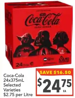 Supa Valu Coca-Cola Selected Varieties offer