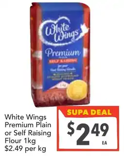 Supa Valu White Wings Premium Plain or Self Raising Flour offer