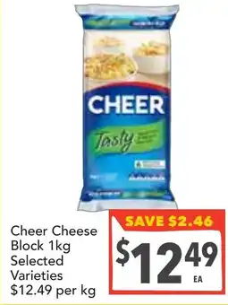 Supa Valu Cheer Cheese Block Selected Varieties offer