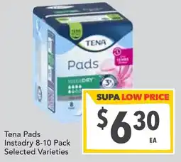 Supa Valu Tena Pads Instadry Selected Varieties offer