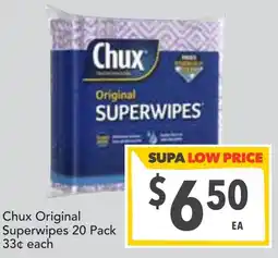 Supa Valu Chux Original Superwipes offer