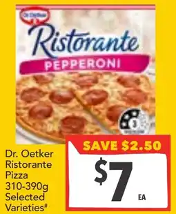Supa Valu Dr. Oetker Ristorante Pizza Selected Varieties offer