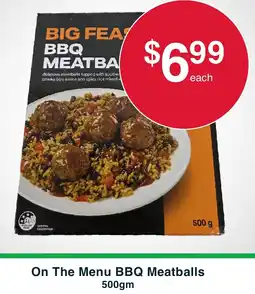 Australian Butchers On The Menu BBQ Meatballs offer
