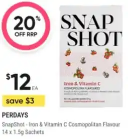 Healthy Life Perdays SnapShot Iron & Vitamin C Cosmopolitan Flavour offer