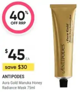 Healthy Life Antipodes Aura Gold Manuka Honey Radiance Mask offer