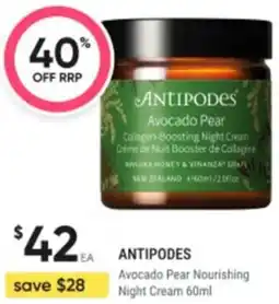 Healthy Life Antipodes Avocado Pear Nourishing Night Cream offer