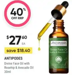 Healthy Life Antipodes Divine Face Oil with Rosehip & Avocado Oil offer