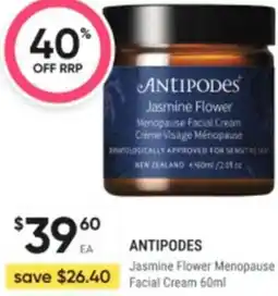 Healthy Life Antipodes Jasmine Flower Menopause Facial Cream offer