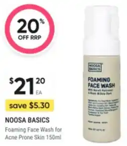 Healthy Life NOOSA BASICS Foaming Face Wash for Acne Prone Skin offer